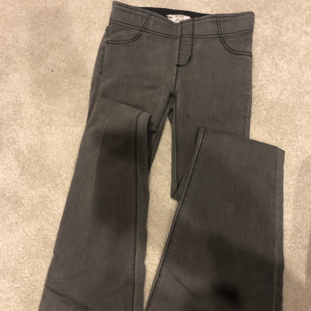 Free people washed black flare jeans